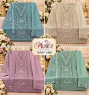 Motifz 5483 Chiffon With Embroidery Khatli Work Designer Pakistani Suit