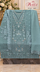Motifz 5483 Chiffon With Embroidery Khatli Work Designer Pakistani Suit