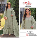 Motifz 5529 Siffon Embroidery Khatli Work Pakistani Designer Suit
