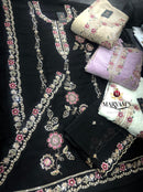 Maryams M 963 NC Moss Suit With Embroidery & Beads Worked Pakistani Suits