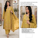 MARYAMS M 961 Ragga Chiffon Embroidered Suit With Khatli Work Designer Pakistani Suit