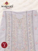 MARYAMS M 961 Ragga Chiffon Embroidered Suit With Khatli Work Designer Pakistani Suit