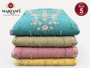 MARYAMS M 960 Ragga Chiffon Embroidered Suit With Khatli Work Designer Pakistani Suit