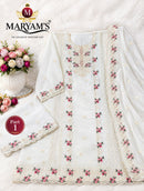 MARYAMS M 962 Ragga Chiffon Embroidered Suit With Khatli Work Designer Pakistani Suit
