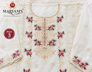 MARYAMS M 962 Ragga Chiffon Embroidered Suit With Khatli Work Designer Pakistani Suit