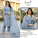 Serine S 1082 Roman silk havy Embroidery with khatli work & cutwork with gpo laces