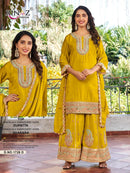 RINAZ R 1726 Chinon Silk Embroidery Work Designer Suit Pakistani Party Wear