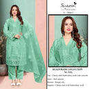 Serine S 1004 Classic Slub Embroidery Work With Cutwork Designer Suit