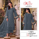 Motifz 5472 Siffion Embroidery Bits Work With Back Work Designer Pakistani Suit