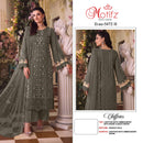 Motifz 5472 Siffion Embroidery Bits Work With Back Work Designer Pakistani Suit