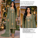 Maryams M 968 NC Moss Suit With Embroidery & Beads Worked Pakistani Suits