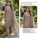 Maryams M 951 Ragga Chiffon Suit With Embroidery & Khatli Worked Pakistani Suits