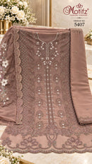 Motifz 5407 Chiffon Embroidered Khatli Work Pakistani Suit