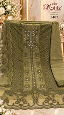 Motifz 5407 Chiffon Embroidered Khatli Work Pakistani Suit