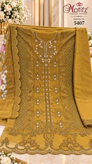 Motifz 5407 Chiffon Embroidered Khatli Work Pakistani Suit