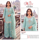 Motifz R 1560 Satin Chiffon Embroidered Khatli Work Pakistani Suit