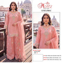 Motifz R 1560 Satin Chiffon Embroidered Khatli Work Pakistani Suit