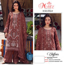 Motifz 5512 Chiffon Embroidered Khatli Work Pakistani Suit