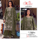 Motifz 5512 Chiffon Embroidered Khatli Work Pakistani Suit