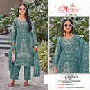 Motifz 5274 Chiffon Embroidered Khatli Work Pakistani Suit
