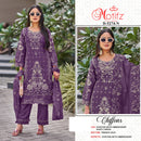 Motifz 5274 Chiffon Embroidered Khatli Work Pakistani Suit