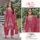 Motifz 5274 Chiffon Embroidered Khatli Work Pakistani Suit