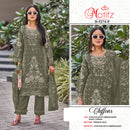 Motifz 5274 Chiffon Embroidered Khatli Work Pakistani Suit