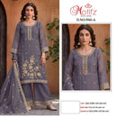 Motifz 5541 Gold Chiffon Suit With Embroidery Bits Worked Pakistani Suits