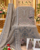 Elan E 69 Chiffon Heavy Embroidered Suit With Handwork & Cutworked Pakistani Suits