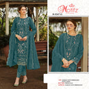 Motifz 5247 Crunchy Fabric Embroidered Khatli Work Designer Suit