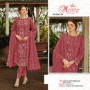Motifz 5247 Crunchy Fabric Embroidered Khatli Work Designer Suit