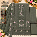 Motifz 5247 Crunchy Fabric Embroidered Khatli Work Designer Suit