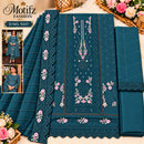 Motifz 5247 Crunchy Fabric Embroidered Khatli Work Designer Suit