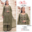 Motifz 5484 Chiffon Embroidered Khatli Work Designer Suits