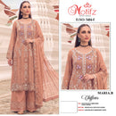 Motifz 5484 Chiffon Embroidered Khatli Work Designer Suits