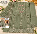 Motifz 5484 Chiffon Embroidered Khatli Work Designer Suits
