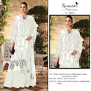 Serine S 989 Pure Chiffon Silk Heavy Embroidered Suit With Appliqué & Crystal Khatli Work Suits