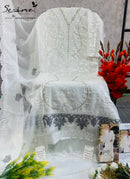 Serine S 989 Pure Chiffon Silk Heavy Embroidered Suit With Appliqué & Crystal Khatli Work Suits