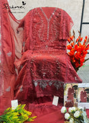 Serine S 989 Pure Chiffon Silk Heavy Embroidered Suit With Appliqué & Crystal Khatli Work Suits