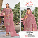 Motifz 5270 Chiffon Suit With Embroidery & Khatli Worked Pakistani Suits