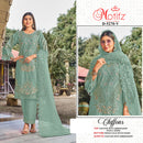 Motifz 5270 Chiffon Suit With Embroidery & Khatli Worked Pakistani Suits
