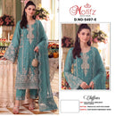 Motifz 5497 Chiffon Suit With Embroidery & Khatli Worked Pakistani Suits