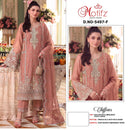 Motifz 5497 Chiffon Suit With Embroidery & Khatli Worked Pakistani Suits