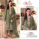 Motifz 5497 Chiffon Suit With Embroidery & Khatli Worked Pakistani Suits