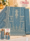 Motifz 5497 Chiffon Suit With Embroidery & Khatli Worked Pakistani Suits