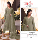 Motifz 5463 Chiffon Suit With Embroidery & Khatli Worked Pakistani Suits