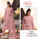 Motifz 5463 Chiffon Suit With Embroidery & Khatli Worked Pakistani Suits