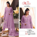 Motifz 5463 Chiffon Suit With Embroidery & Khatli Worked Pakistani Suits
