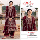 Motifz R 2042 Velvet Suit With Embroidery & Khatli Worked Winter Wear Pakistani Suits