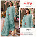 Sofiya 156 Chiffon Suit With Heavy Embroidery & Khatli Worked Pakistani Suits